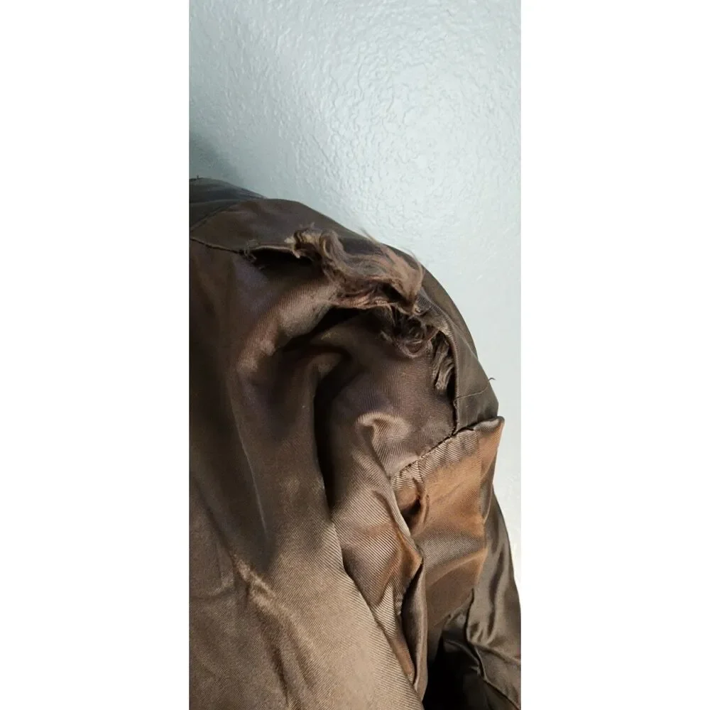 Lord & Taylor Women's Brown Leather Jacket Size 6 - Picture 8 of 8